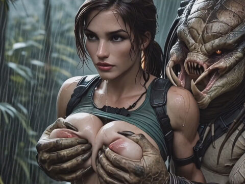 Lara Croft VS Predator [AiPorn]